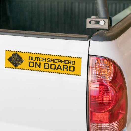 Dutch Shepherd aan boord Bumpersticker (Op Truck)