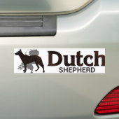 Dutch Shepherd Dog - Dutchie Bumpersticker (Op auto)