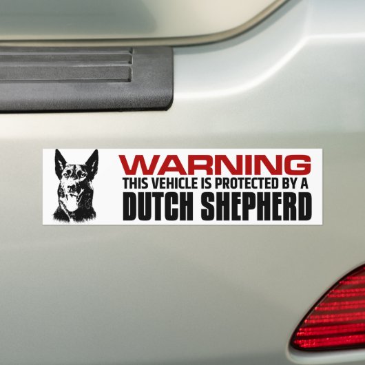 Dutch Shepherd Dog - Dutchie Bumpersticker (Op auto)