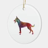 Dutch Shepherd Dog in watercolor Keramisch Ornament (Links)