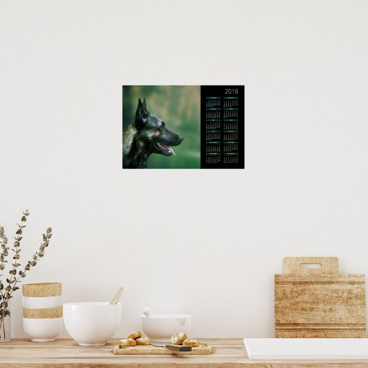 Dutch Shepherd - Dutchie Calendar 2018 Poster (Keuken)