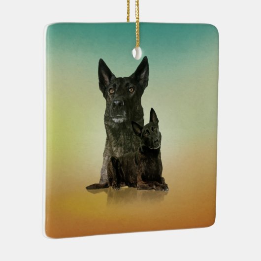 Dutch Shepherd - Dutchie Keramisch Ornament (Rechts)