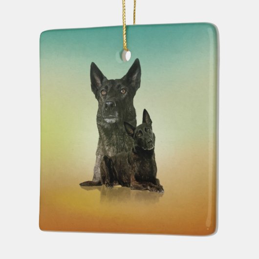 Dutch Shepherd - Dutchie Keramisch Ornament (Links)