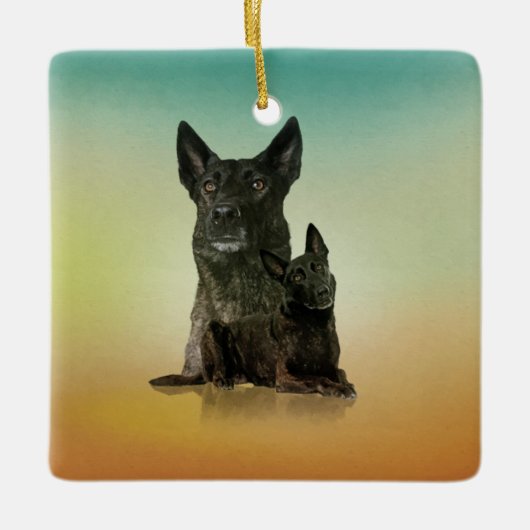 Dutch Shepherd - Dutchie Keramisch Ornament (Voorkant)