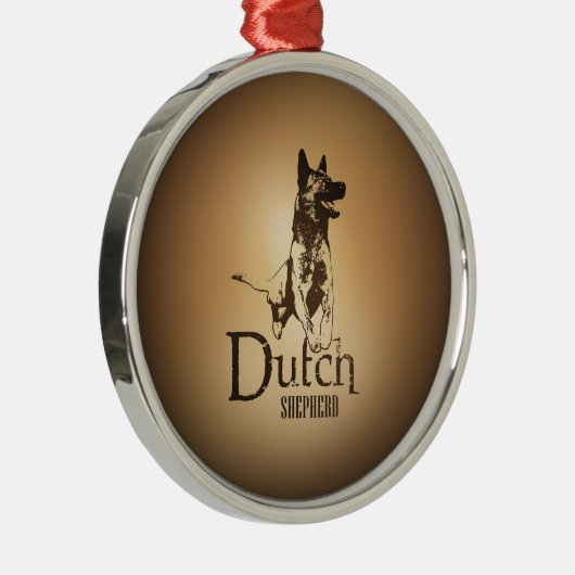 Dutch Shepherd - Dutchie Metalen Ornament (Rechts)
