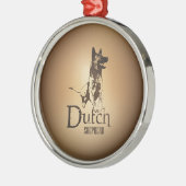 Dutch Shepherd - Dutchie Metalen Ornament (Links)