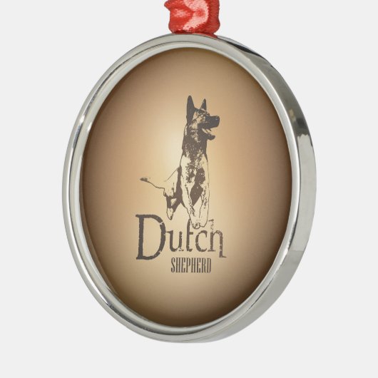 Dutch Shepherd - Dutchie Metalen Ornament (Links)