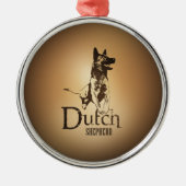 Dutch Shepherd - Dutchie Metalen Ornament (Voorkant)