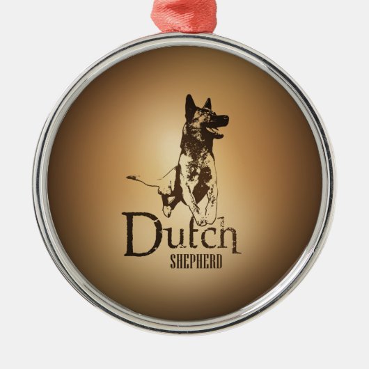 Dutch Shepherd - Dutchie Metalen Ornament (Voorkant)