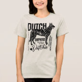 Dutch Shepherd -Hollandse Herdershond Tri-Blend Shirt (Voorkant)