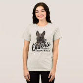 Dutch Shepherd -Hollandse Herdershond Tri-Blend Shirt (Voorkant volledig)