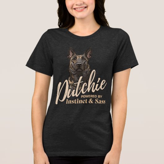 Dutch Shepherd -Hollandse Herdershond Tri-Blend Shirt (Voorkant)