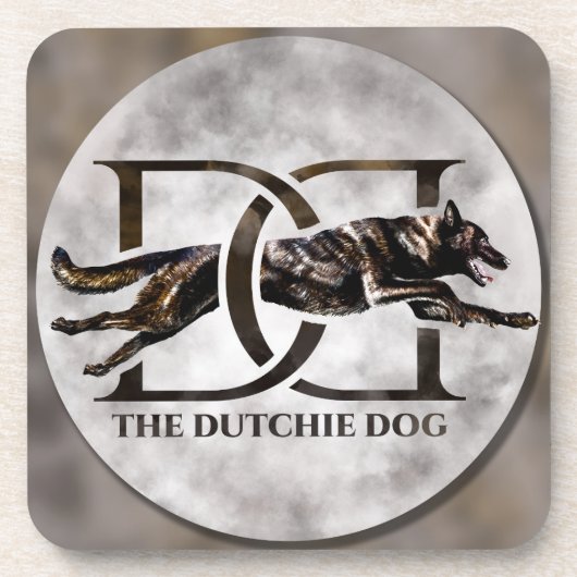 Dutch Shepherd - Nederlandse illustratie Bier Onderzetter (Voorkant)