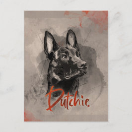 Dutch Shepherd - Nederlandse illustratie Briefkaart