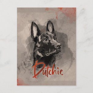 Dutch Shepherd - Nederlandse illustratie Briefkaart