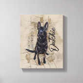 Dutch Shepherd - Nederlandse illustratie Canvas Afdruk (Voorkant)