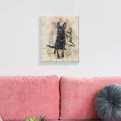 Dutch Shepherd - Nederlandse illustratie Canvas Afdruk (Insitu (Woonkamer))