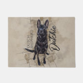 Dutch Shepherd - Nederlandse illustratie Deurmat (Voorkant)