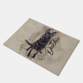 Dutch Shepherd - Nederlandse illustratie Deurmat (Schuin)