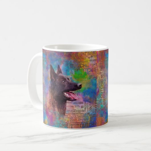 Dutch Shepherd - Nederlandse illustratie Koffiemok (Voorkant links)