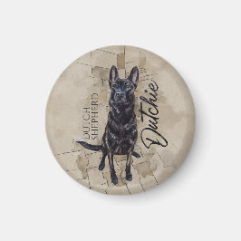 Dutch Shepherd - Nederlandse illustratie Magneet