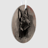 Dutch Shepherd - Nederlandse illustratie Ornament (voorkant)