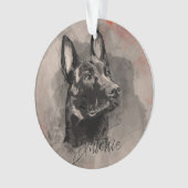 Dutch Shepherd - Nederlandse illustratie Ornament (voorkant)