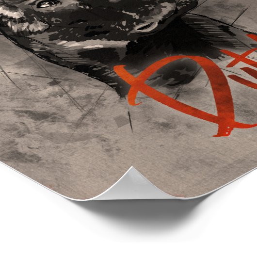 Dutch Shepherd - Nederlandse illustratie Poster (Hoek)