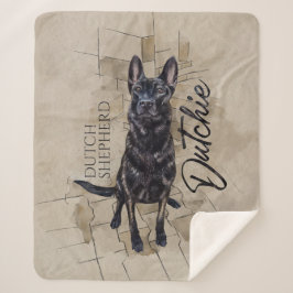 Dutch Shepherd - Nederlandse illustratie Sherpa Deken