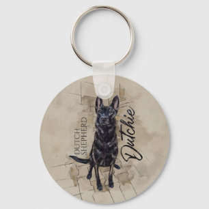 Dutch Shepherd - Nederlandse illustratie Sleutelhanger