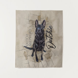 Dutch Shepherd - Nederlandse illustratie Wandkleed