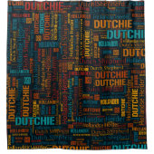 Dutch Shepherd - Woordkunst Patroon Douchegordijn (Voorkant)