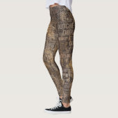 Dutch Shepherd - Woordkunst Patroon Leggings (Links)