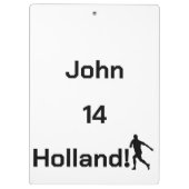 Dutch Soccer, aanpasbaar Klembord (Achterkant)