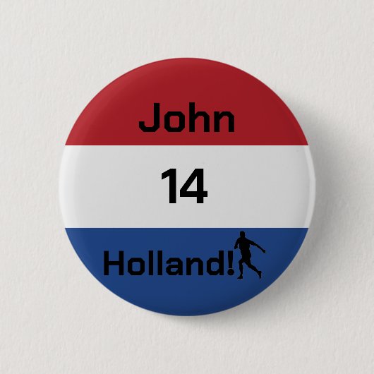 Dutch Soccer, aanpasbaar Ronde Button 5,7 Cm (Voorkant)