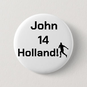 Dutch Soccer, aanpasbaar Ronde Button 5,7 Cm