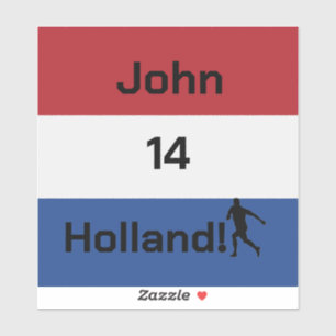 Dutch Soccer, aanpasbaar Sticker