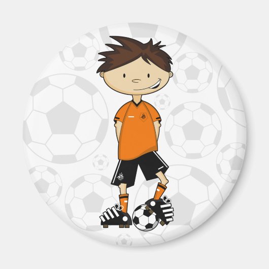 Dutch Soccer Boy Magnet (Voorkant)