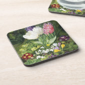 Dutch Spring Flowers Bier Onderzetter (Linkerzijde)