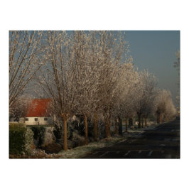 Dutch town, winter perfect poster