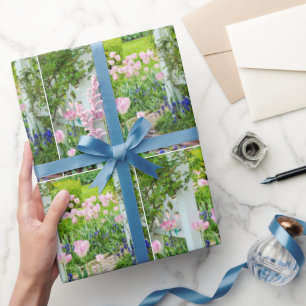 Dutch Tulip Garden Trellis Cadeaupapier