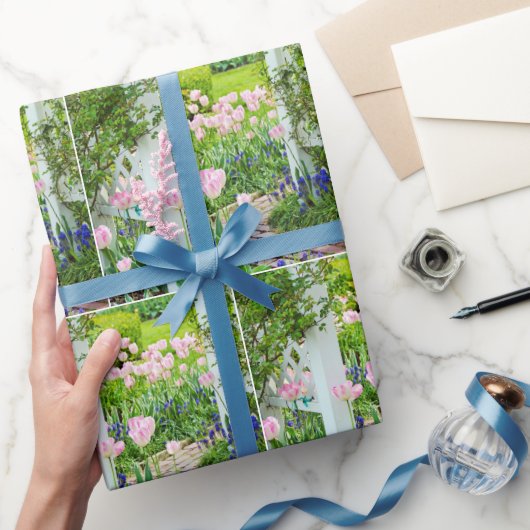 Dutch Tulip Garden Trellis Cadeaupapier (Geschenken)