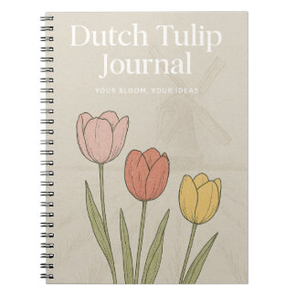 Dutch Tulip Journal: Nature-Inspired Notebook Notitieboek