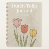 Dutch Tulip Journal: Nature-Inspired Notebook Planner (Voorkant)