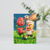 Dutch tulip versus German beer glass soccer duel Briefkaart (Staand voorkant)