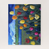 Dutch Tulips Painting and Windmill, Netherlands  Legpuzzel (Verticaal)