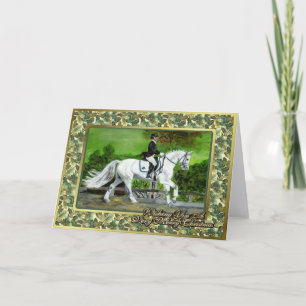 Dutch Warmblood Dressage Horse Christmas Kaart