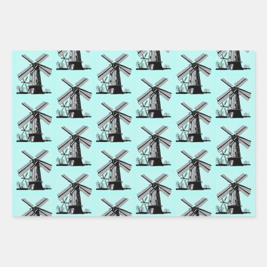 Dutch Windmills Design Inpakpapier Vel (Voorkant 3)