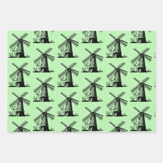 Dutch Windmills Design Inpakpapier Vel (Voorkant)