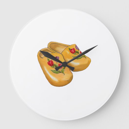 Dutch Wooden Shoes with Tulips, Klompen, Holland Grote Klok (Voorkant)